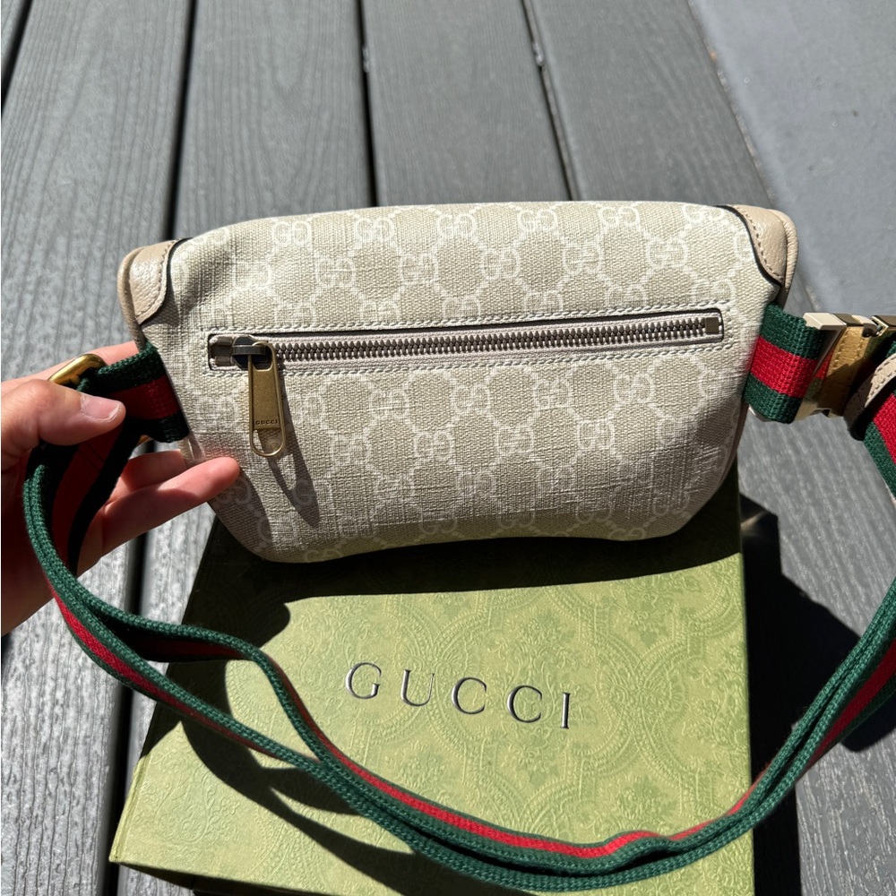🚫SOLD🚫 Gucci GG Supreme Belt Bag White Oatmeal - Picture 4 of 6